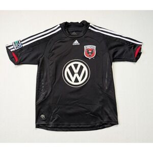 DC United Soccer Jersey Youth Large? Volkswagen MLS Black 2009 Adidas Climacool